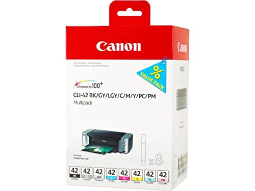4053162343290 - CANON CLI-42 8 PK VALUE PACK INK, 8 PACK COMPATIBLE TO PIXMA PRO-100