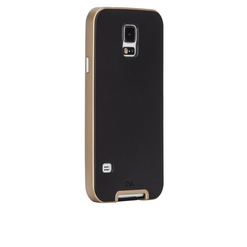 4053893869748 - CASE-MATE SAMSUNG GALAXY S5 SLIM TOUGH CASE WITH BUTTONS - BLACK/GOLD