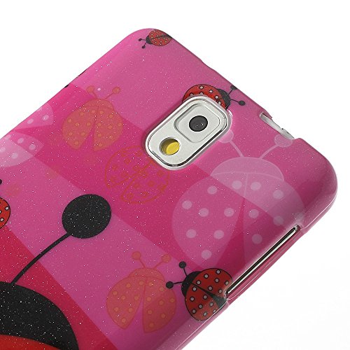 4054048731231 - MARYJANE LADYBUGS GLITTERY POWDER GLOSSY TPU GEL COVER FOR SAMSUNG GALAXY NOTE 3 N9005 - RETAIL PACKAGING - MULTI-COLOR