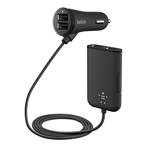 4056203459615 - BELKIN ROAD ROCKSTAR WITH 4 USB PORTS FOR FRONT AND BACKSEAT CHARGING, 2 FRONT SEAT USB PORTS WITH SHARED 2.4 AMP AND 1 BACKSEAT DUAL-PORT HUB WITH 2.4 AMP / PORT