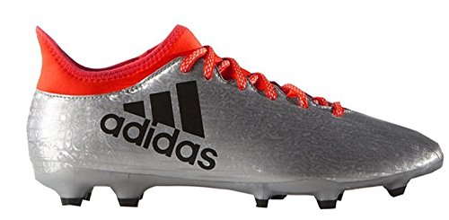 4056567159121 - ADIDAS X 16.3 FG FOOTBALL BOOTS - ADULT - SILVER MET/CORE BLACK/SOLAR RED - UK SHOE SIZE 9
