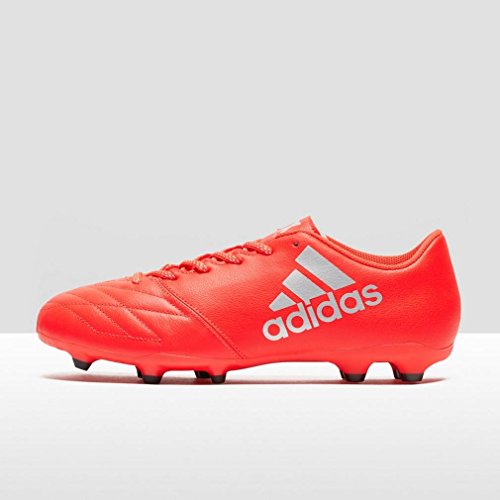4056567266164 - ADIDAS MEN'S X 16.3 FIRM GROUND LEATHER SOCCER BOOTS, RED, US8.5