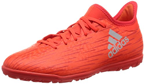 4056567380426 - ADIDAS X 16.3 TURF JR FOOTBALL BOOTS - YOUTH - SOLAR RED/SILVER MET/HI-RES RED - UK KIDS SHOE SIZE 2