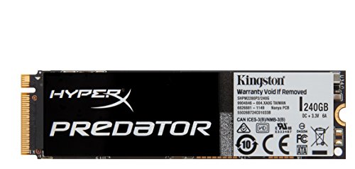 4056572669875 - KINGSTON HYPERX PREDATOR 240GB PCIE GEN2 X4 (M.2) SOLID STATE DRIVE (SHPM2280P2/240G)