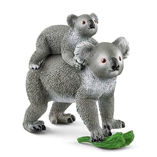 4059433523446 - SCHLEICH WILD LIFE AUSTRALIAN ANIMAL TOY FOR BOYS AND GIRLS AGES 3+, KOALA MOTHER WITH BABY