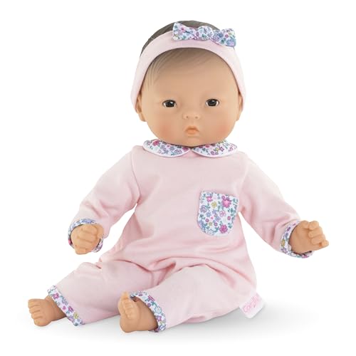 4062013100784 - COROLLE BÉBÉ CALIN MILA BABY DOLL - 12 SOFT-BODY WITH SLEEPING EYES THAT OPEN AND CLOSE, VANILLA-SCENTED - MON PREMIER POUPON COLLECTION FOR KIDS AGES 18 MONTHS AND UP
