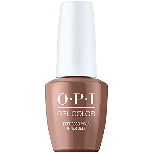 4064665004809 - OPI GELCOLOR, ESPRESSO YOUR INNER SELF, BROWN GEL NAIL POLISH, DOWNTOWN LA COLLECTION, 0.5 FL. OZ.