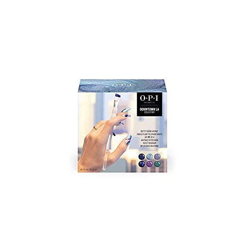 4064665011562 - OPI GELCOLOR, MULTI-COLOR BLUE, GRAY, PURPLE, GREEN GEL NAIL POLISH, DOWNTOWN LA COLLECTION, ADD ON KIT, 3 FL. OZ.