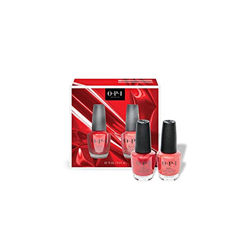4064665012613 - OPI NAIL LACQUER DUO GIFT SET, BIG APPLE RED & PAINT THE TINSELTOWN RED, RED NAIL POLISH, HOLIDAY 21 CELEBRATION COLLECTION, 0.5 FL OZ. EACH, 0.5 FL. OZ.