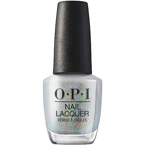 4064665104769 - OPI NAIL LACQUER, OPAQUE & BRIGHT HOLOGRAPHIC FINISH SILVER NAIL POLISH, UP TO 7 DAYS OF WEAR, CHIP RESISTANT & FAST DRYING, FALL 2023 COLLECTION, BIG ZODIAC ENERGY, I CANCER-TAINLY SHINE, 0.5 FL OZ