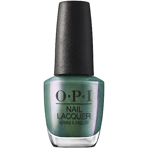 4064665104783 - OPI NAIL LACQUER, SHEER & DARK SHIMMER FINISH GREEN NAIL POLISH, UP TO 7 DAYS OF WEAR, CHIP RESISTANT & FAST DRYING, FALL 2023 COLLECTION, BIG ZODIAC ENERGY, FEELIN CAPRINCORN-Y, 0.5 FL OZ