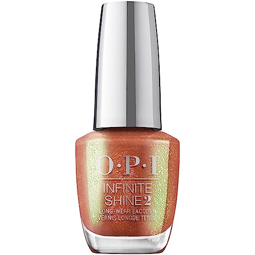 4064665113754 - OPI INFINITE SHINE, SHEER & BRIGHT PEARL FINISH ORANGE NAIL POLISH, UP TO 11 DAYS OF WEAR, CHIP RESISTANT & FAST DRYING, FALL 2023 COLLECTION, BIG ZODIAC ENERGY, VIRGOALS, 0.5 FL OZ