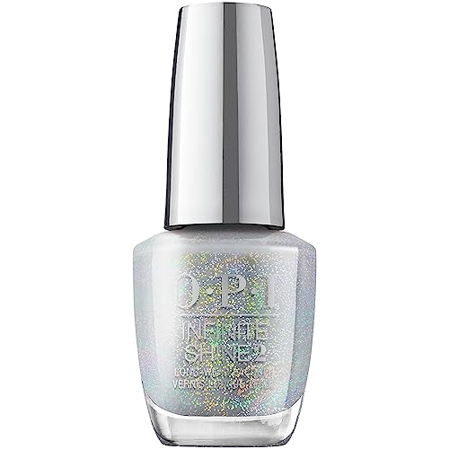 4064665113792 - OPI INFINITE SHINE, OPAQUE & HOLOGRAPHIC FINISH SILVER NAIL POLISH, UP TO 11 DAYS OF WEAR, CHIP RESISTANT & FAST DRYING, FALL 2023 COLLECTION, BIG ZODIAC ENERGY, I CANCER-TAINLY SHINE, 0.5 FLOZ
