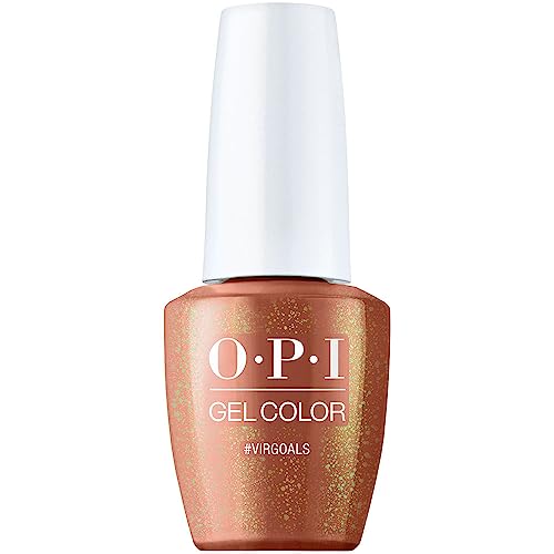 4064665113877 - OPI GELCOLOR, SHEER & BRIGHT PEARL FINISH ORANGE GEL NAIL POLISH, UP TO 3 WEEKS OF WEAR, SMUDGE PROOF, CURES IN 30 SECONDS, FALL 2023 COLLECTION, BIG ZODIAC ENERGY, VIRGOALS, 0.5 FL OZ