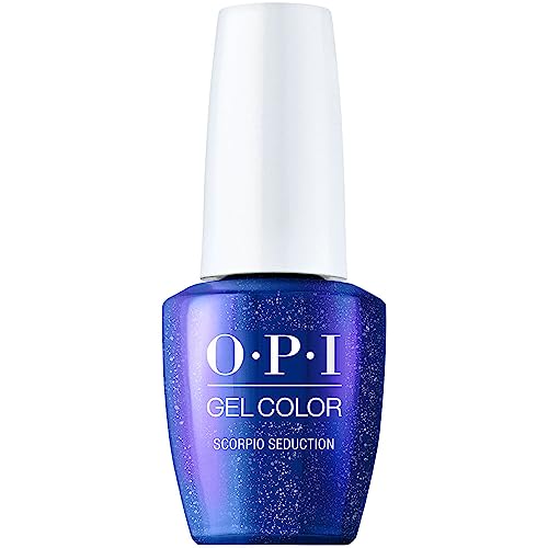 4064665113921 - OPI GELCOLOR, OPAQUE & DARK SHIMMER FINISH BLUE GEL NAIL POLISH, UP TO 3 WEEKS OF WEAR, SMUDGE PROOF, CURES IN 30 SECONDS, FALL 2023 COLLECTION, BIG ZODIAC ENERGY, SCORPIO SEDUCTION, 0.5 FL OZ