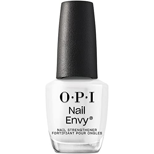 4064665202663 - OPI NAIL ENVY, NAIL STRENGTHENING TREATMENT WITH TRI-FLEX TECHNOLOGY, STRONGER NAILS IN 1 WEEK, VEGAN FORMULA, OPAQUE SOFT WHITE CRÈME FINISH, ALPINE SNOW, 0.5 FL OZ