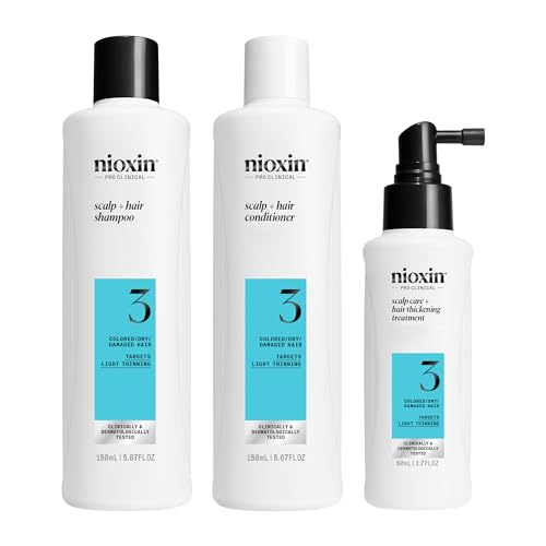 4064666339719 - NIOXIN SCALP + HAIR THICKENING SYSTEM 3, FOR DAMAGED HAIR WITH LIGHT THINNING, TRIAL KIT, 1 MONTH SUPPLY