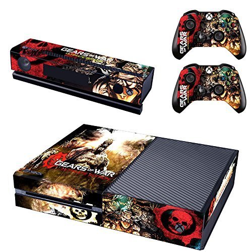 4065546215116 - DESIGNER SKIN STICKER FOR THE XBOX ONE CONSOLE WITH TWO WIRELESS CONTROLLER DECALS- GEARS OF WAR 3