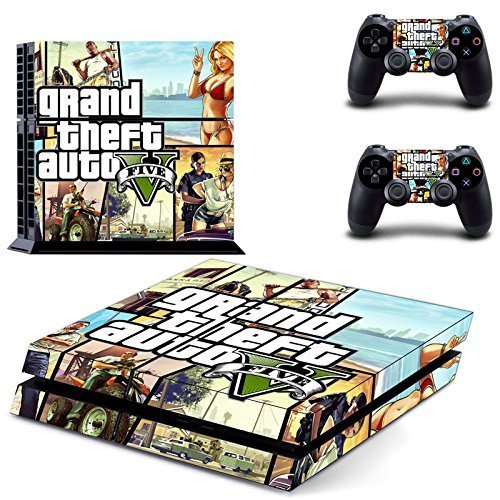 4065546215192 - CAN PS4 CONSOLE DESIGNER PROTECTIVE VINYL SKIN DECAL COVER FOR SONY PLAYSTATION 4 & REMOTE DUALSHOCK 4 WIRELESS CONTROLLER STICKERS - GRAND THEFT AUTO 5
