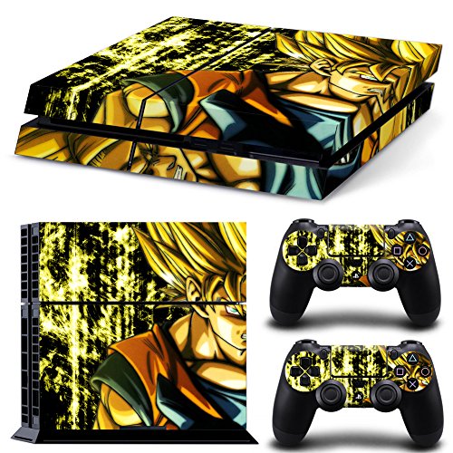 4065546216175 - CAN PS4 CONSOLE DESIGNER PROTECTIVE VINYL SKIN DECAL COVER FOR SONY PLAYSTATION 4 & REMOTE DUALSHOCK 4 WIRELESS CONTROLLER STICKERS - DRAGON BALL Z SUPER SAIYAN 5