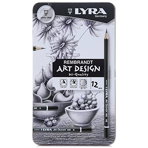 LYRA REMBRANDT ART DESIGN DRAWING PENCILS, SET OF 12 PENCILS, ASSORTED