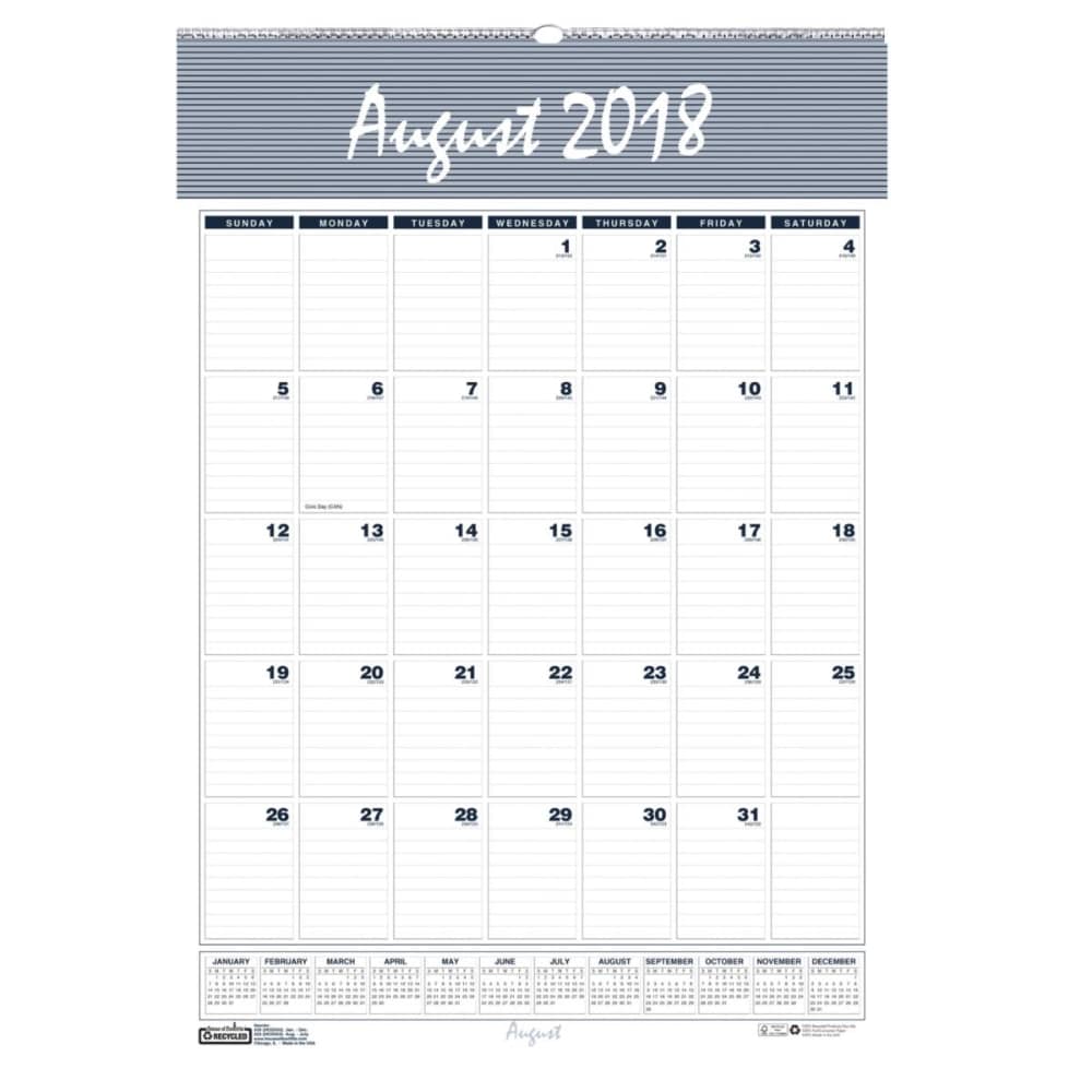 0004098330278 - HOUSE OF DOOLITTLE 1589014 DELUXE WALL CALENDARS&#44; 2018 TO 2019 - 15.5 X 22 IN.