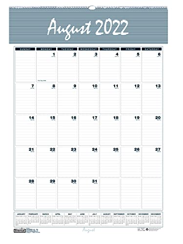 0040983303828 - HOUSE OF DOOLITTLE 2022 - 2023 MONTHLY WALL CALENDAR, ACADEMIC, BAR HARBOR, 15.5 X 22 INCHES, AUGUST - JULY (HOD353-23)