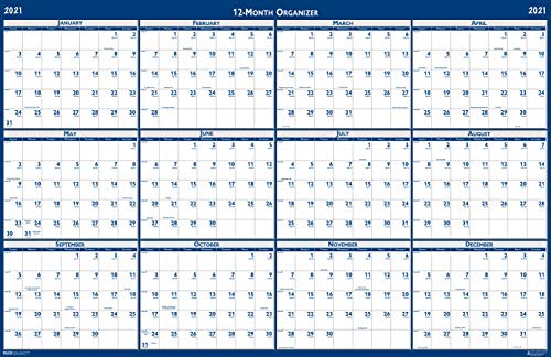 0040983396431 - HOUSE OF DOOLITTLE 2021 LAMINATED WALL CALENDAR, REVERSIBLE, HORIZONTAL/VERTICAL, 66 X 33 INCHES, JANUARY - DECEMBER (HOD3962-21)