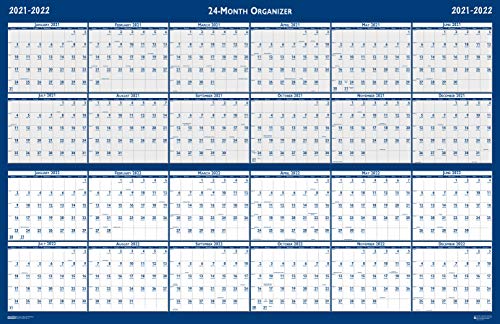 0040983397537 - HOUSE OF DOOLITTLE 2021-2022 2-YEAR LAMINATED REVERSIBLE WALL CALENDAR, HORIZONTAL/VERTICAL, 24 X 37 INCHES, JANUARY - DECEMBER (HOD3964-21)