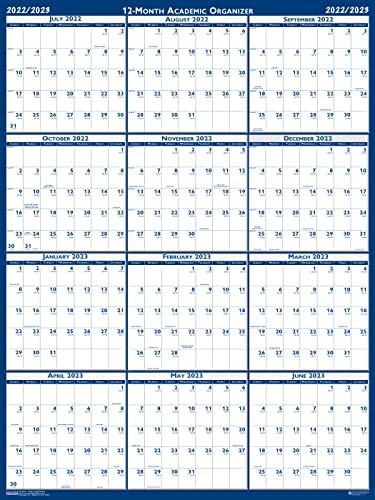 0040983397742 - HOUSE OF DOOLITTLE 2022 - 2023 LAMINATED ACADEMIC WALL CALENDAR, REVERSIBLE, 18 X 24 INCHES, JULY - JUNE (HOD3965-23)
