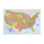 0040983721004 - US & WORLD MAPS LAMINATED US 38X25