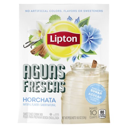 0041000006685 - LIPTON AGUAS FRESCAS DRINK MIX FOR A QUICK REFRESHMENT HORCHATA WITH 100% PURE CANE SUGAR 10 QT