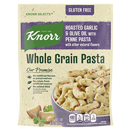 0041000007736 - KNORR SELECTS WHOLE GRAIN PASTA FOR A DELICIOUS PASTA SIDE DISH ROASTED GARLIC & OLIVE OIL GLUTEN FREE 4.8 OZ