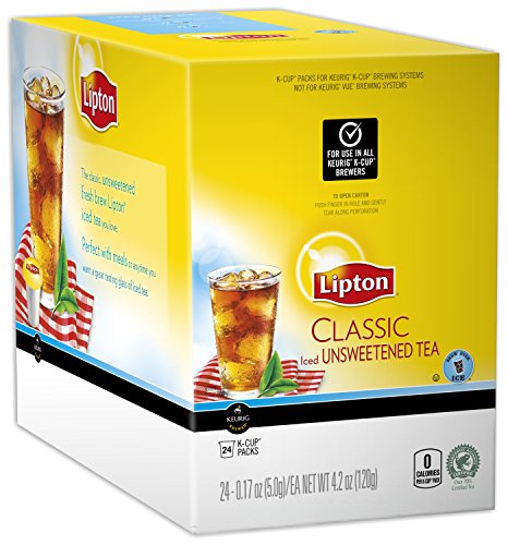 0041000377235 - LIPTON K-CUPS, CLASSIC UNSWEETENED ICED TEA 24 CT