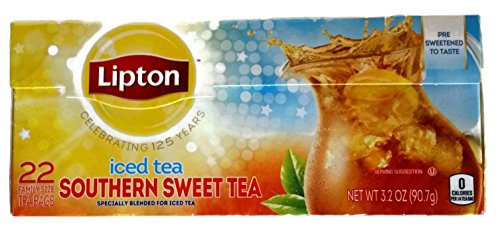 0041000492624 - LIPTON SOUTHERN SWEET ICED TEA BAGS 22 COUNT FAMILY SIZE