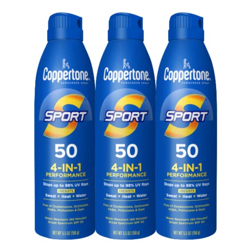 0041100577672 - COPPERTONE SPORT CONTINUOUS SUNSCREEN SPRAY BROAD SPECTRUM SPF 50 MULTIPACK (5.5 OUNCE BOTTLE, PACK OF 3) (PACKAGING MAY VARY)
