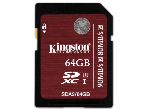 0041114094004 - KINGSTON DIGITAL 64GB SDXC UHS-I SPEED CLASS 3 FLASH CARD (SDA3/64GB)