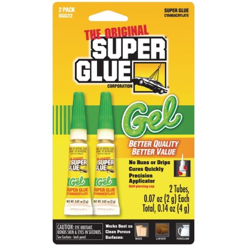 0041114763696 - SUPER GLUE SGG22-12 THICK GEL SUPER GLUE TUBES (DOUBLE PACK)