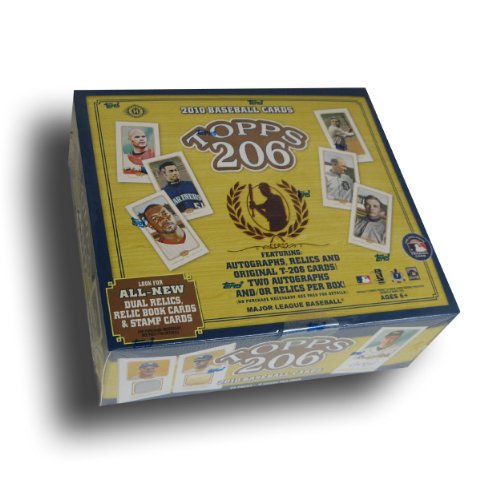 0041116103827 - 2010 TOPPS 206 (T206) BASEBALL CARDS HOBBY BOX (1 AUTOGRAPH & 1 RELIC CARD PER BOX - 20 PACKS)