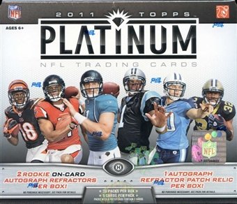 0041116117848 - 2011 TOPPS PLATINUM FOOTBALL FACTORY SEALED HOBBY BOX (3 AUTOGRAPHED CARDS / BOX)
