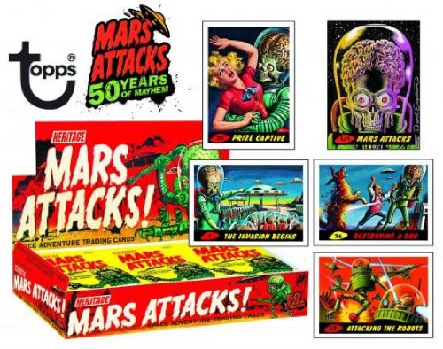 0041116124891 - 2012 TOPPS HERITAGE MARS ATTACKS HOBBY TRADING CARD BOX (24 PACKS)