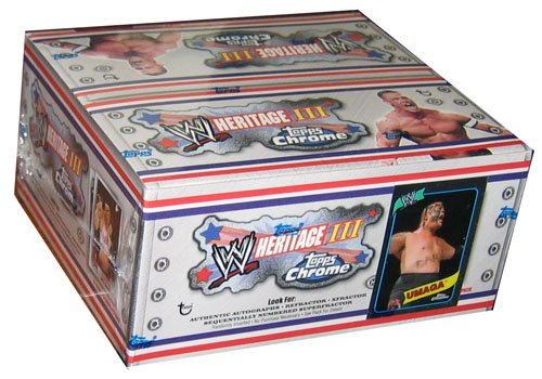 0041116187506 - 2008 TOPPS WWE HERITAGE WRESTLING III CHROME HOBBY BOX (24 PACKS PER BOX - 5 CARDS PER PACK)