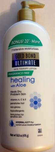 0041167066027 - GOLD BOND ULTIMATE SKIN THERAPY LOTION - HEALING WITH ALOE - FRAGRANCE FREE - HEALS DRY, PROBLEM SKIN - BONUS SIZE: NET WT. 16.8 OZ (476 G) - ONE BOTTLE