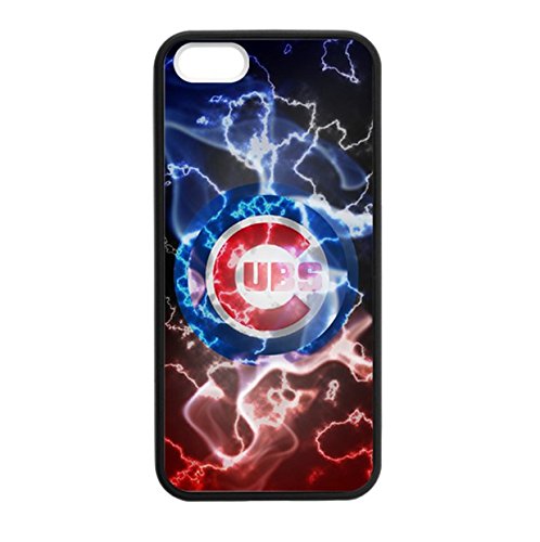 4116946165843 - FASHIONABLE DESIGNED IPHONE 5/5S TPU CASE WITH CHICAGO CUBS BACKGROUND (LASER TECHNOLOGY)-BY ALLTHINGSBASKETBALL