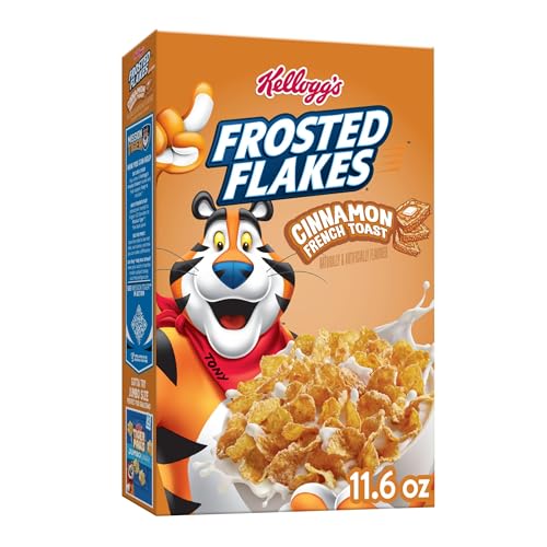 0041192100512 - KELLOGGS FROSTED FLAKES BREAKFAST CEREAL, KIDS CEREAL, FAMILY BREAKFAST, CINNAMON FRENCH TOAST, 11.6OZ BOX (1 BOX)