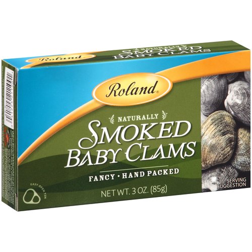 0041224211001 - ROLAND SMOKED BABY CLAMS IN OIL