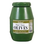 0041224717961 - PITTED GREEN OLIVES GREECE DRY WEIGHT JUG 4 LB