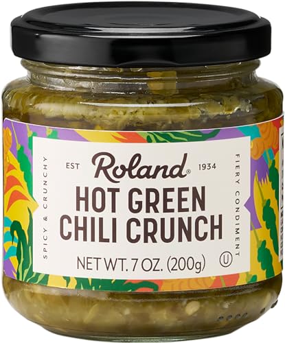 0041224877313 - ROLAND FOODS HOT GREEN CHILI CRUNCH, 7 OUNCE JAR, PACK OF 1