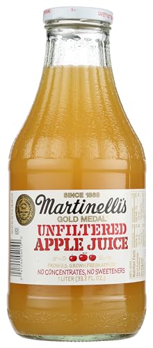 0041244001040 - MARTINELLIS UNFILTERED APPLE JUICE, SWEETENERS FREE, 33.8 FLUID OUNCES (PACK OF 6)
