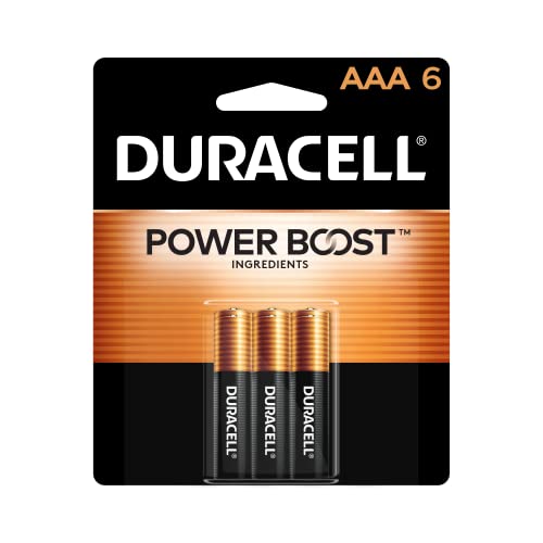 0041333001517 - DURACELL COPPERTOP AAA BATTERIES WITH POWER BOOST INGREDIENTS, 6 COUNT PACK TRIPLE A BATTERY WITH LONG-LASTING POWER, ALKALINE AAA BATTERY FOR HOUSEHOLD AND OFFICE DEVICES
